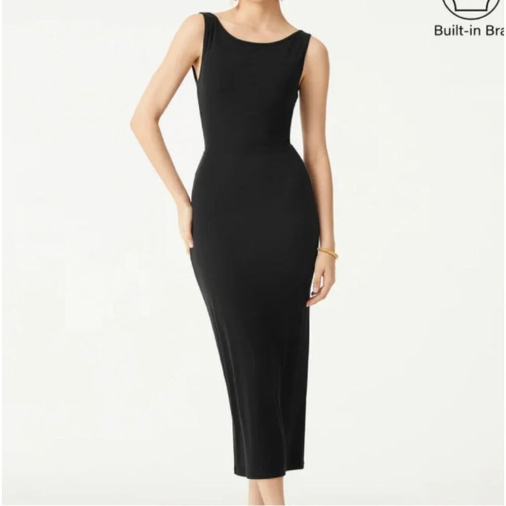 OGL Eco-SkinKiss® Open-Back Tank Brami Dress Black Size Small